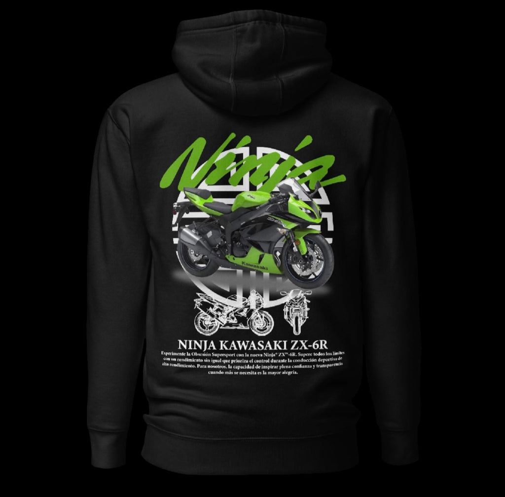 Kawasaki ZX-R6 Black Hoodie