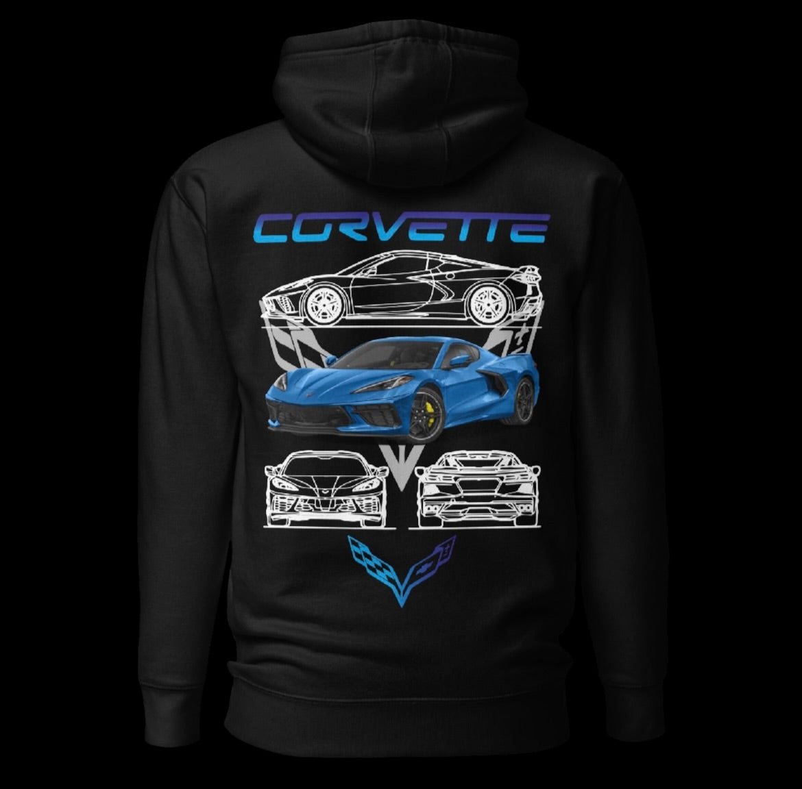 Corvette Black Hoodie
